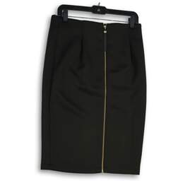 Catherine Malandrino Womens Black Flat Front Straight & Pencil Skirt Size 8 alternative image