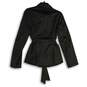 Harve Benard Womens Black Long Sleeve Flap Pocket Belted Jacket Size Medium image number 2