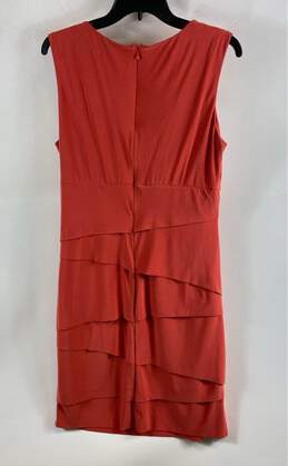 White House Black Market Womens Orange Layered Sleeveless Sheath Dress Size L alternative image