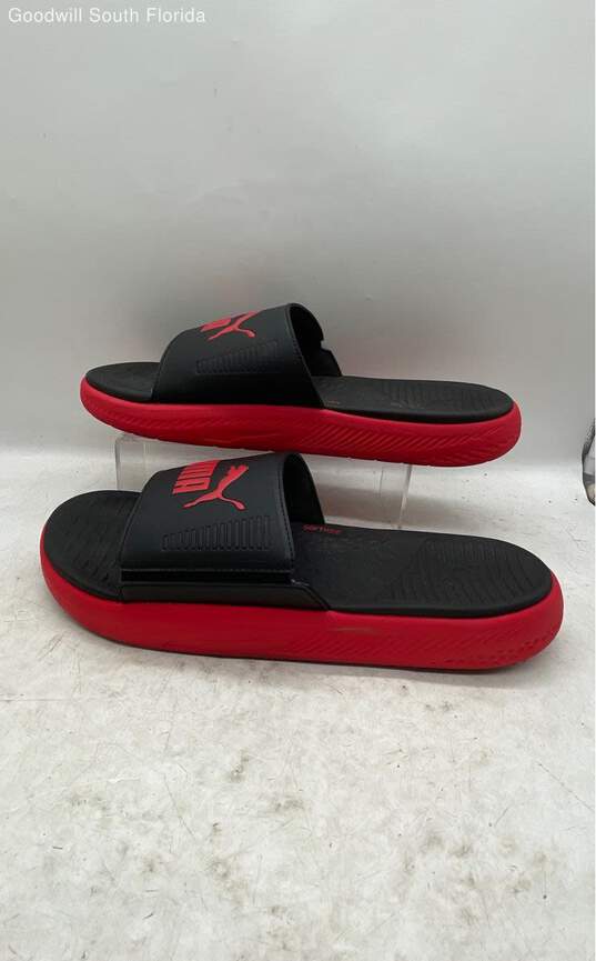 Puma Mens Red And Black Slip-On Sandals Size 12 image number 2