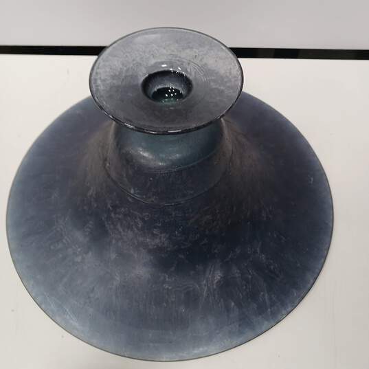 Blue-Gray Glass Pedestal Bowl image number 3