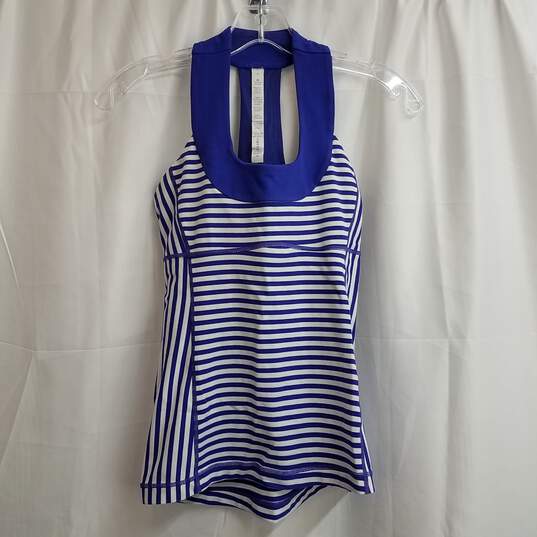 Select Brand f/ Drop Down list Lulu Lemon Althetica Striped Women's Tank size 4 image number 1