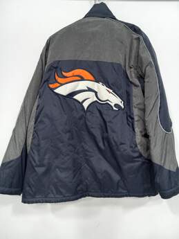 NFL Broncos Men's Blue and Gray Jacket Size Medium alternative image