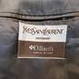 Yves Saint Laurent Womens Gray Long Sleeve Single Breasted Blazer Size XXL image number 3