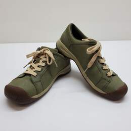 Women's Keen Olive Green Lace Up Square Toe Sneakers Size 6.5