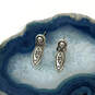 Designer Brighton Silver-Tone Heart Engraved Fashionable Drop Earrings image number 1