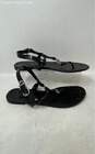 Coach Womens Pansy Black Leather Open Toe Buckle Flat Thong Sandals Size 8 image number 2