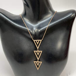 Designer Stella & Dot Gold-Tone Link Chain Reversible Pendant Necklace