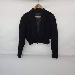 Wilsons Vintage Black Suede Cropped Lined Jacket WM Size M