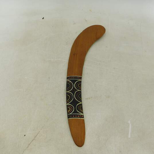 Australian Aboriginal Boomerang Lot of 3 Art Souvenir Hand Painted image number 2