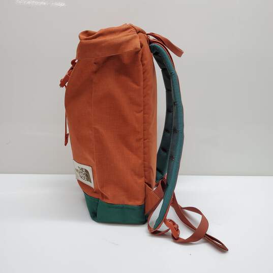 THE NORTH FACE TOP LOADER 16L BURNT ORANGE PINE GREEN BACKPACK image number 3