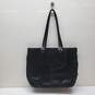 Coach East West Gallery Black Leather Tote Purse Bag image number 1