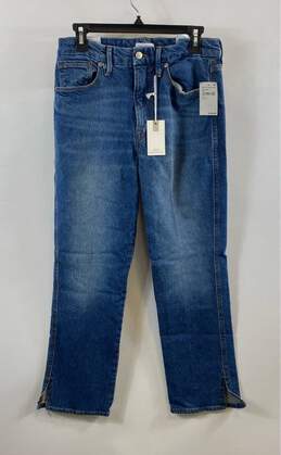 NWT Good American Womens Blue Denim High Rise Good Curve Skinny Jeans Size 30/10