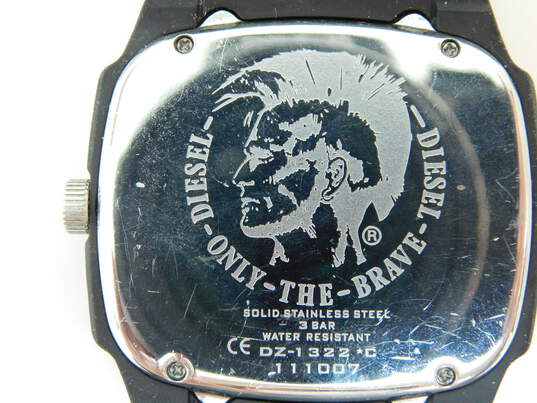 diesel only the brave leather watch