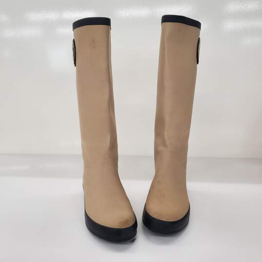 Cole Haan Women's Beige Mid Calf Waterproof Rain Boots Size 8B image number 2