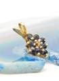 14K Gold Diamond Accent & Sapphire Cluster Pendant 1.4g image number 2