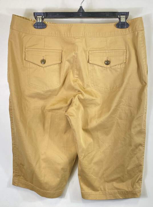 NWT Tommy Bahama Womens Brown Temptation Twill Long Bermuda Shorts Size 12 image number 2