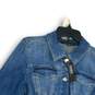 NWT White House Black Market Womens Blue Long Sleeve Button Front Jacket Size M image number 3