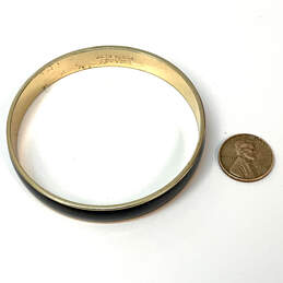 Designer Kate Spade Gold-Tone Black Round Shape Classic Bangle Bracelet alternative image