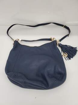 Michael Kors Pale Blue Leather Brooke Large Hobo Shoulder Bag NWT