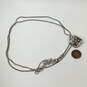Designer Brighton Silver-Tone Crystal Stone Swirl Heart Pendant Necklace image number 3