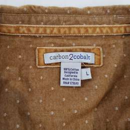 Carbon 2 Cobalt Cotton Long Sleeve Button Up Shirt Women's Size L alternative image