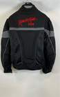 NWT Olympia Men's Black Gray Leather Long Sleeve Motorcycle Jacket Size 3 image number 2