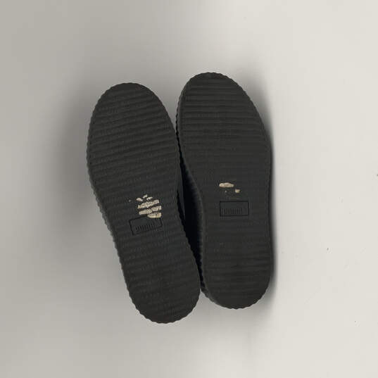 Womens Rihanna Fenty 364466 03 Black Creeper Velvet Sneaker Shoes Size 8 image number 4