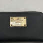 Womens Black Leather Card Holder Inner Divider Classic Zip Around Wallet image number 5