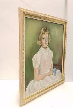 Estes - Portrait of a Young Girl - Original Acrylic on Canvas - Signed 1958 alternative image