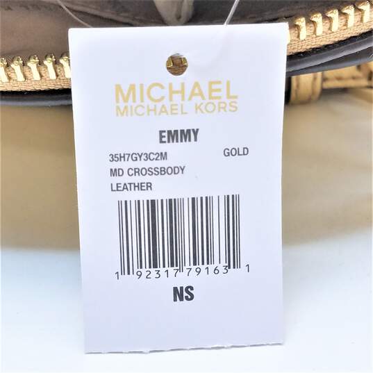 Buy the Michael Kors Emmy MD Dome Crossbody Bag Gold