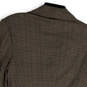 NWT Womens Brown Plaid Notch Lapel Single Breasted Blazer Jacket Size 8 image number 4