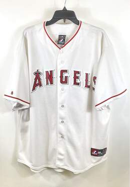 Majestic Men White MLB Angels Jared Weaver #36 Jersey XXL
