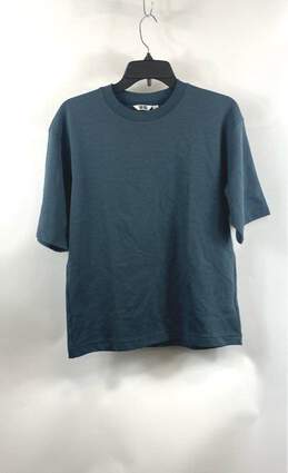 NWT Uniqlo Unisex Adult Teal Blue AIRism Short Sleeve Pullover T-Shirt Sz Small