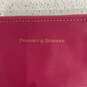 Womens Pink Gold Leather Tassel Zipper Classic Clutch Wallet image number 3