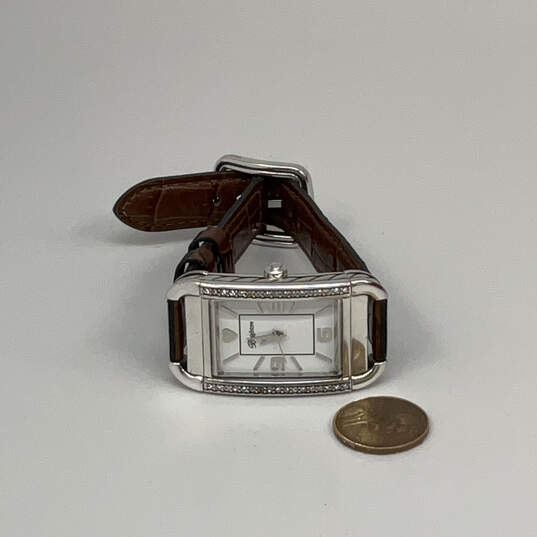 Designer Brighton Monaco Silver-Tone Adjustable Strap Analog Wristwatch image number 2