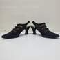 Vintage Nordstrom Black Suede Point Kitten Heel Slingback Shoes EU 39.5 Women 9 image number 3