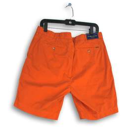 NWT Polo By Ralph Lauren Mens Orange Flat Front Classic Fit Chino Shorts Size 34 alternative image