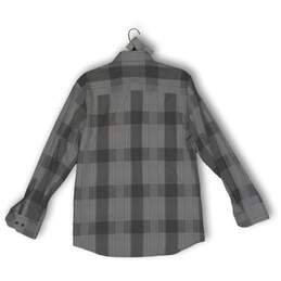 NWT Parc 81 Mens Button-Up Shirt Long Sleeve Spread Collar Gray Plaid Size Large alternative image
