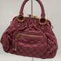 Marc Jacobs Womens Cherry Red Quilted Leather Stam Tom Handle Handbag w/COA image number 3