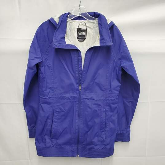 The North Face 100% Nylon Purple Rain Jacket w Hood Size S/P image number 1