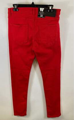 NWT Waimea Womens Red High Rise Pocket Slim Fit Skinny Leg Jeans Size 32x32 alternative image