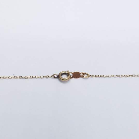 14K Gold Chain W/FW Pearl Pendant Necklace 1.6g image number 4