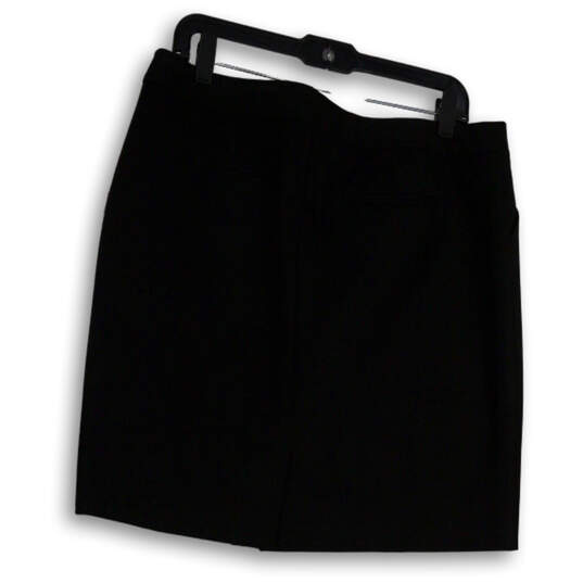 Womens Black Regular Fit Flat Front Elastic Waist Mini Skirt Size P12 image number 1