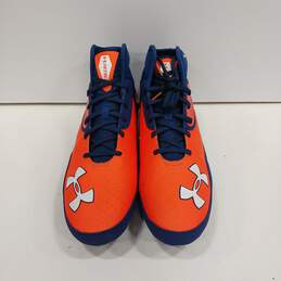 Under Armour Nitro Blue Orange Football Cleats Men's Size 13.5