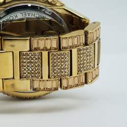 Michael Kors MK-5720 44mm WR 10ATM St. Steel Gold Dial Ladies Watch 134g alternative image