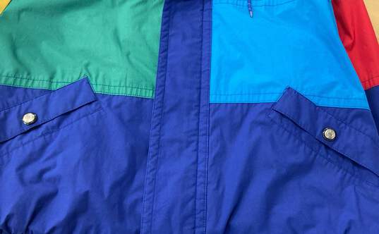 Vtg London Fog Mens Multicolor Colorblock Full Zip Windbreaker Jacket Size XL image number 4