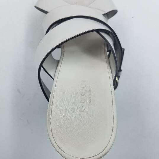 Gucci White Strappy Heel Women 7.5 image number 6