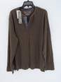 Jachs Men's Cotton 1/4 Button Thermal Shirt Olive Green Size Large w/ Tags image number 1