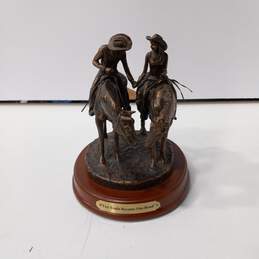 Rare Montana Silversmith "Two Trails Become One Road" Sculpture